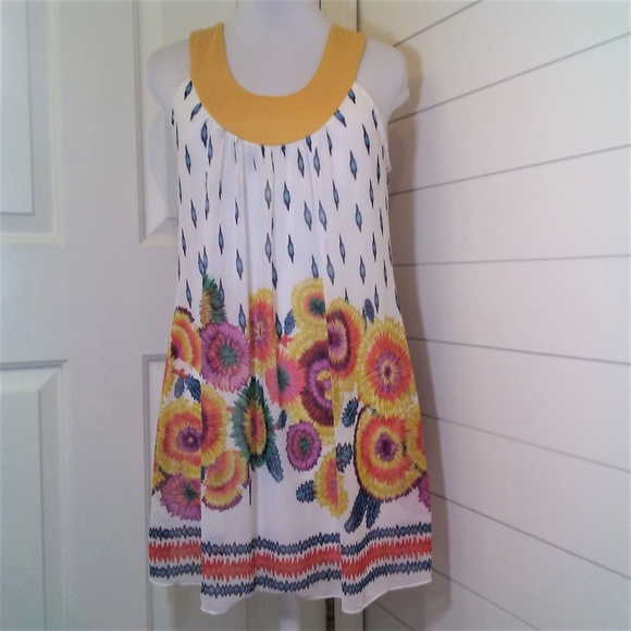 Body Central Dress Sunflower and Lace Print Size Small - Picture 1 of 8